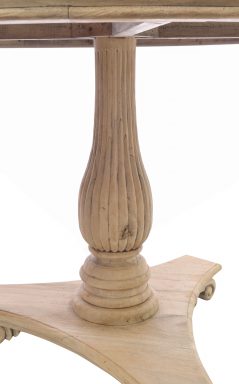 Light mahogany wood 120cm round dining table leg