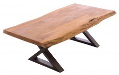 Solid Natural Mango Wood Cross Legged Coffee Table