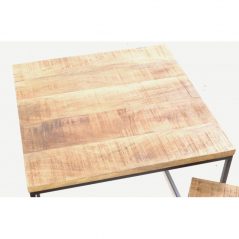 Handcrafted industrial style mango wood set of 3 tables