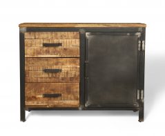 Industrial style iron framed one door sideboard UK delivery