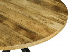Chitran Product Photography Industrial Style Mango Light Wood Dinning Table with Metal Spider Legs UK