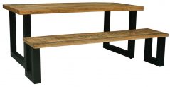 Industrial Style Mango Wood Dinning Table with Iron Legs (two sizes) UK delivery