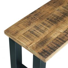 Industrial Style Mango Wood Dinning Table with Iron Legs (two sizes) details