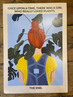 A3 Upon A Time There Was A Girl Who Loved Plants Poster Print
