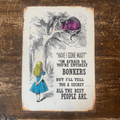 Alice i8n wonderland wall sign