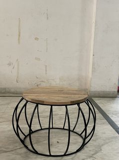 Industrial Style Light Mango Wood Coffee Table