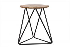 Industrial style light mango wood stool
