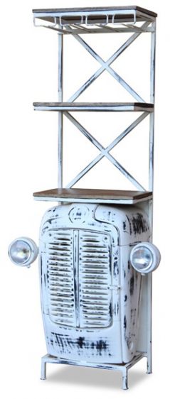 Retro Bar Cabinet Blue Mainland delivery