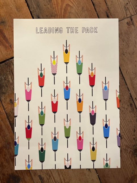 A3 leading the pack poster print