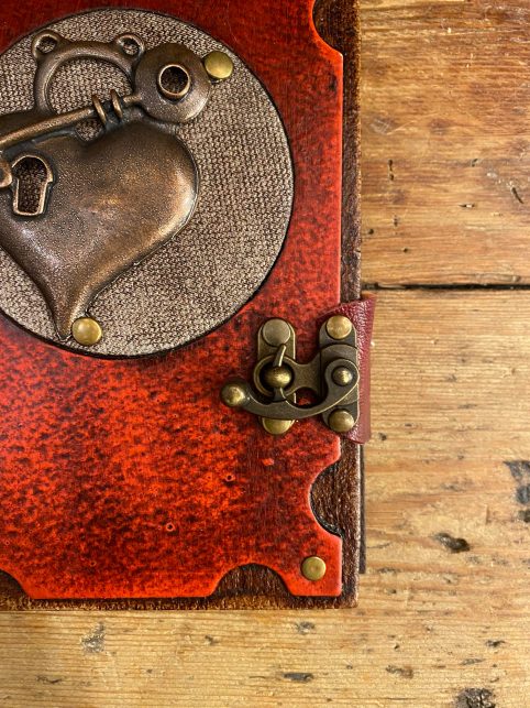 leather handcrafted journal leather journal details