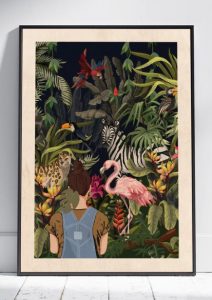 A3 print me and the animals/jungle poster