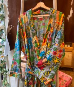 colourful cotton dressing gown