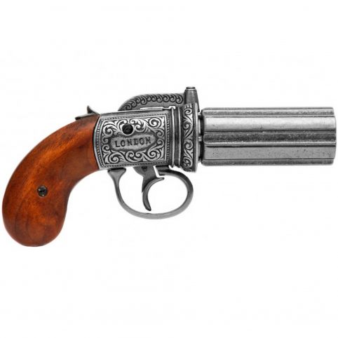 London Pepperbox 6 cannon revolver