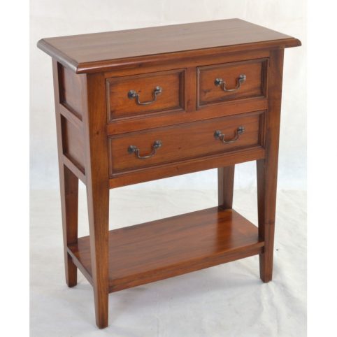 Solid Mahogany 3 Drawer Telephone Table