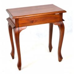 Solid Mahogany Console Table with Cabriole Legs and 1 Drawer