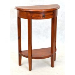 solid mahogany half round console table