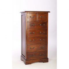 Solid Mahogany Two Over Five Chest of Drawers