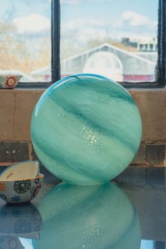 Unique Hand Blown Glass Lamp 28cm