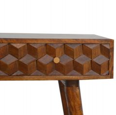 3d hand carved mango wood console table made in uk