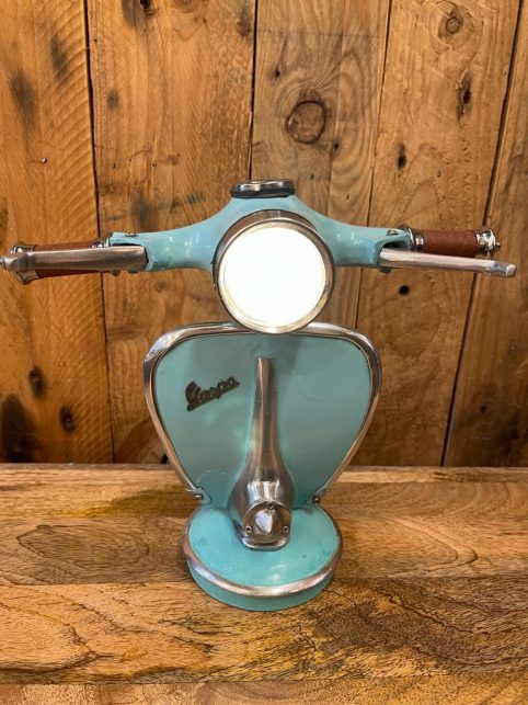 Retro vintage turquoise vespo lamp baby blue vespa table lamp