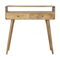 Curved Oak-ish Console Table 1