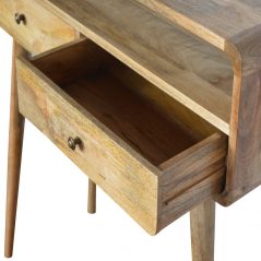 Curved Oak-ish Console Table 4