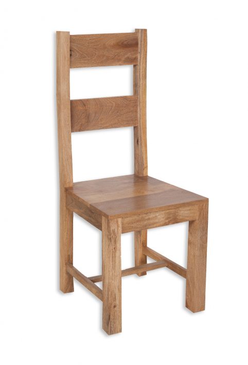 Solid Light Rustic Mango Wood Dining Chair