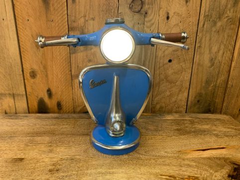dark blue table vespa lamp limited edition blue vespa lamp hand work great gift idea for him uk delivery