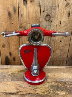retro style small table vespa lamp in red great gift idea for vespa lover hand painted unique vespa lamp dorset uk delivery
