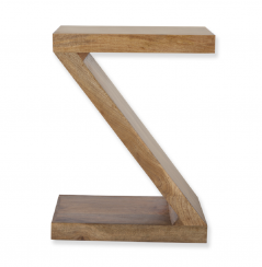 Solid Light Mango Wood Z Shelving Unit
