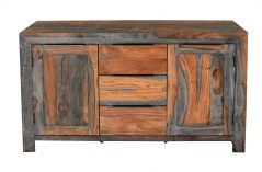 strong sheesham wood sideboard three drawers and two side doorrs unique finish