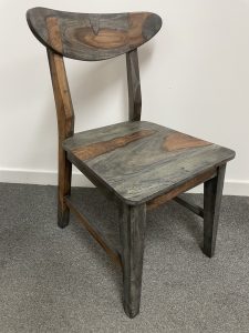 Solid Fired Finish Sheesham Wood Dining Chair