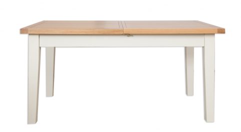 Perpignan Ivory Painted Natural Oak Extending 1.6m Dining Table