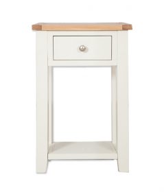 Perpignan Ivory Painted Natural Oak 1 Drawer Console Table