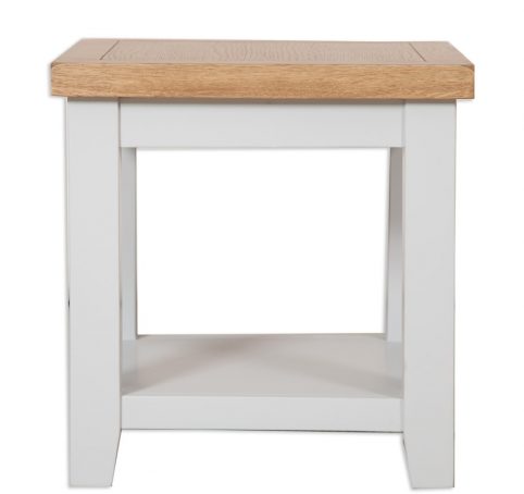 Natural Oak & Grey Painted Lamp Table 1 sold oak beautiful side table