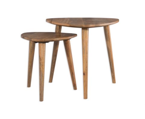 Fiordland Solid Natural Mango Wood Nest Of Tables