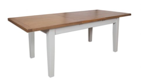 Solid Natural Oak and gret painted dinning table with size regulations Solid Natural Oak and gret painted dinning table with size regulations