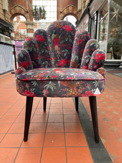 Unique floral cotton velvet Boho chair