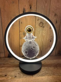 Meditating Astronaut On The Moon Lamp