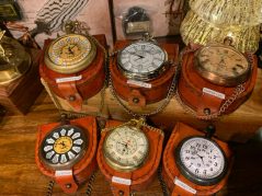 Vintage Engravable Pocket Watches on Chain & Leather Belt Pouch