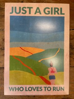 A3 Just A Girl Who Loves To Run Poster Print