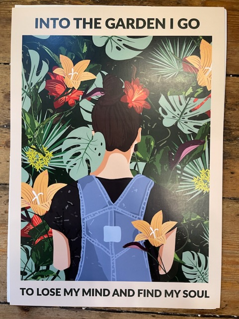 A3 Into The Garden I Go Print Poster (Brunette)