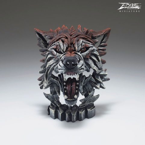Wolf Bust Sculpture Miniature