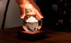 Amber Crystal Ball Rain Cloud Light