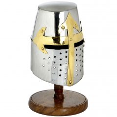 Mini Knights Helmet (Crusader) With Stand